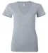 BELLA 6035 Womens Deep V Neck T Shirts in Athletic heather front view