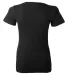 BELLA 6035 Womens Deep V Neck T Shirts in Black back view