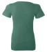 BELLA 6035 Womens Deep V Neck T Shirts in Kelly back view