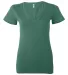 BELLA 6035 Womens Deep V Neck T Shirts in Kelly front view