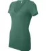BELLA 6035 Womens Deep V Neck T Shirts in Kelly side view