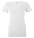 BELLA 6035 Womens Deep V Neck T Shirts in White front view