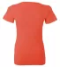 BELLA 6035 Womens Deep V Neck T Shirts in Coral back view