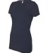 BELLA 6035 Womens Deep V Neck T Shirts in Navy side view