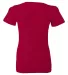 BELLA 6035 Womens Deep V Neck T Shirts in Red back view