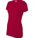 BELLA 6035 Womens Deep V Neck T Shirts in Red side view
