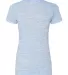 BELLA 6035 Womens Deep V Neck T Shirts in Blue marble back view