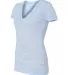 BELLA 6035 Womens Deep V Neck T Shirts in Blue marble side view