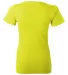 BELLA 6035 Womens Deep V Neck T Shirts in Neon yellow back view