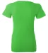 BELLA 6035 Womens Deep V Neck T Shirts in Neon green back view