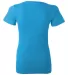 BELLA 6035 Womens Deep V Neck T Shirts in Neon blue back view