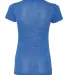 BELLA 6035 Womens Deep V Neck T Shirts in True royal mrble back view