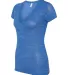 BELLA 6035 Womens Deep V Neck T Shirts in True royal mrble side view