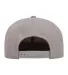 Yupoong 6089M Wool Blend Snapback GREEN Under Bill in Heather grey back view