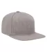 Yupoong 6089M Wool Blend Snapback GREEN Under Bill in Heather grey front view