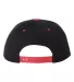 Yupoong 6089M Wool Blend Snapback GREEN Under Bill in Black/ red back view