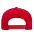 Yupoong 6089M Wool Blend Snapback GREEN Under Bill in Red back view