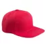 Yupoong 6089M Wool Blend Snapback GREEN Under Bill in Red front view