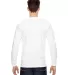 6100 Bayside Adult Long-Sleeve Cotton Tee White back view