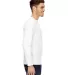 6100 Bayside Adult Long-Sleeve Cotton Tee White side view
