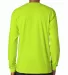 6100 Bayside Adult Long-Sleeve Cotton Tee in Lime green back view