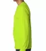 6100 Bayside Adult Long-Sleeve Cotton Tee in Lime green side view