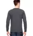 6100 Bayside Adult Long-Sleeve Cotton Tee in Charcoal back view