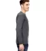 6100 Bayside Adult Long-Sleeve Cotton Tee in Charcoal side view