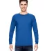 6100 Bayside Adult Long-Sleeve Cotton Tee in Royal blue front view