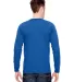 6100 Bayside Adult Long-Sleeve Cotton Tee in Royal blue back view