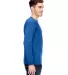 6100 Bayside Adult Long-Sleeve Cotton Tee in Royal blue side view