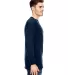 6100 Bayside Adult Long-Sleeve Cotton Tee in Navy side view