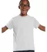 6101 LA T Youth Fine Jersey T-Shirt in Blended white front view
