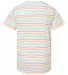 6101 LA T Youth Fine Jersey T-Shirt in Rainbow stripe back view