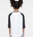 6130 LA T Youth Vintage Baseball T-Shirt in White/black back view