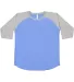 6130 LA T Youth Vintage Baseball T-Shirt in Crlna bl/ vn hth front view