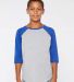 6130 LA T Youth Vintage Baseball T-Shirt in Vintage heather/vintage royal
