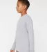 6201 LA T Youth Fine Jersey Long Sleeve T-Shirt in Heather side view