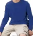 6201 LA T Youth Fine Jersey Long Sleeve T-Shirt in Royal front view