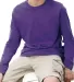 6201 LA T Youth Fine Jersey Long Sleeve T-Shirt in Purple front view
