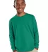 6201 LA T Youth Fine Jersey Long Sleeve T-Shirt in Kelly front view