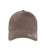 6363 Yupoong Solid Brushed Cotton Twill Cap in Dark grey