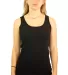 64200L Gildan Junior Fit Softstyle Tank Top in Black front view