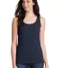 64200L Gildan Junior Fit Softstyle Tank Top in Navy front view