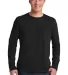 64400 Gildan Adult Softstyle Long-Sleeve T-Shirt in Black front view