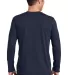 64400 Gildan Adult Softstyle Long-Sleeve T-Shirt in Navy back view
