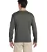 64400 Gildan Adult Softstyle Long-Sleeve T-Shirt in Military green back view