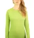 64400L Gildan Junior-Fit Softstyle Long-Sleeve T-S KIWI front view