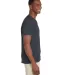 64V00 Gildan Adult Softstyle V-Neck T-Shirt in Charcoal side view