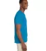 64V00 Gildan Adult Softstyle V-Neck T-Shirt in Sapphire side view